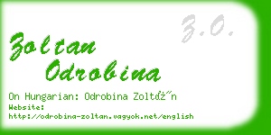 zoltan odrobina business card